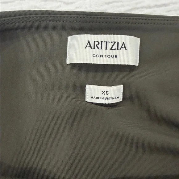 Aritzia Ravish Contour Olive Green Bodycon Dress - Picture 5 of 7